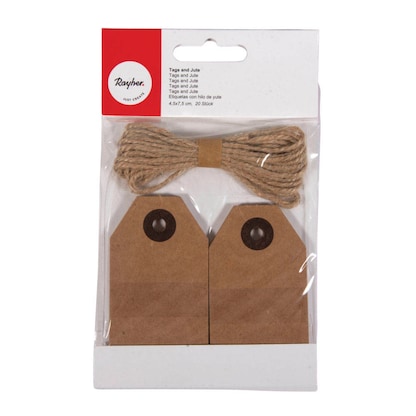 Artikelbild 2 für Rayher Geschenkanhänger braun Tags and Jute, 20 St., Artikelnummer 958413