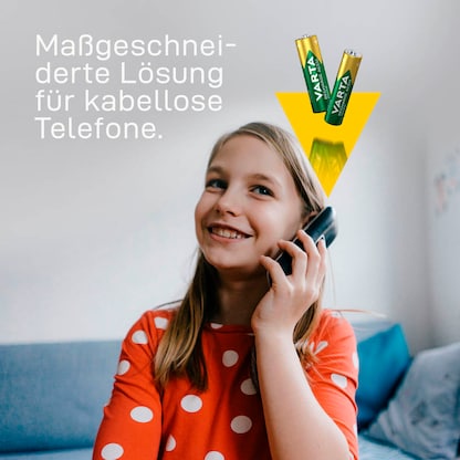 Artikelbild 3 für VARTA Akkus RECHARGE ACCU Phone Ni-MH Micro AAA 800 mAh, 2 St., Artikelnummer 495119