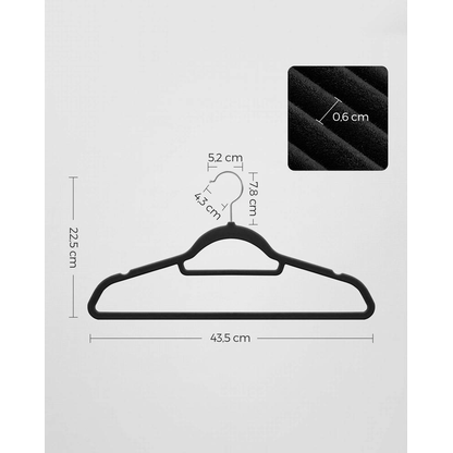 Artikelbild 4 für SONGMICS Kleiderbügel schwarz, 50 St., Artikelnummer 263059
