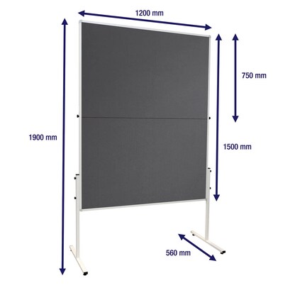 Artikelbild 3 für FRANKEN Moderationswand X-tra!Line 120,0 x 150,0 cm grau, Artikelnummer 509959