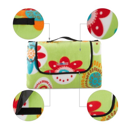 Artikelbild 8 für relaxdays Picknickdecke isoliert mehrfarbig 200,0 x 200,0 cm, 1 St., Artikelnummer 448781