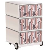 Artikelbild 1 für PAPERFLOW easyBox Vintage Rollcontainer weiß, bunt 60987 4 Auszüge 39,0 x 43,6 x 64,2 cm, Artikelnummer 215219