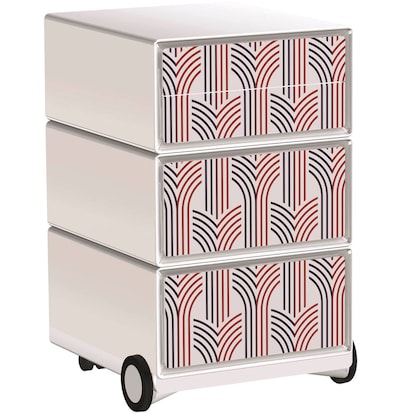Artikelbild für PAPERFLOW easyBox Vintage Rollcontainer weiß, bunt 60987 4 Auszüge 39,0 x 43,6 x 64,2 cm, Artikelnummer 215219