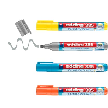 Artikelbild 2 für edding 385 Flipchart-Marker farbsortiert 1,0 - 5,0 mm, 4 St., Artikelnummer 530347