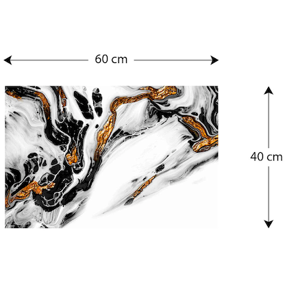 Artikelbild 2 für ALLboards Magnettafel 60,0 x 40,0 cm Marmor gold/weiß, Artikelnummer 502108