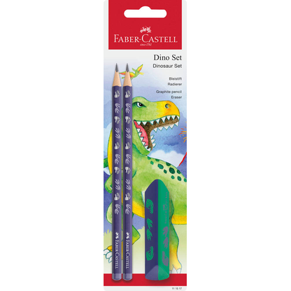Artikelbild für FABER-CASTELL Dino Bleistift-Set HB blau, 1 Set, Artikelnummer 589404