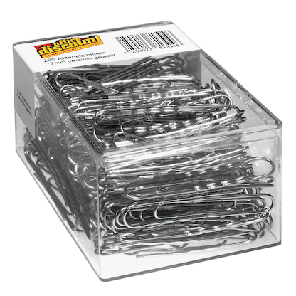 Artikelbild für office discount Aktenklammern silber glanzverzinkt, 200 St., Artikelnummer 620716