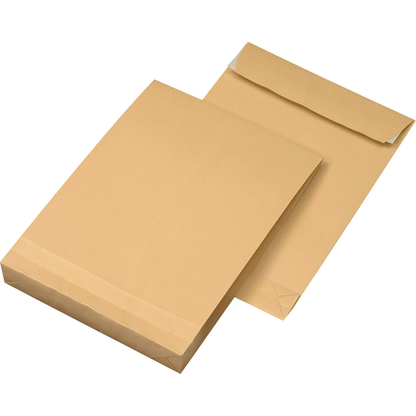 Artikelbild für MAILmedia Faltentaschen DIN C4 ohne Fenster braun mit 4,0 cm Falte, 100 St., Artikelnummer 251611