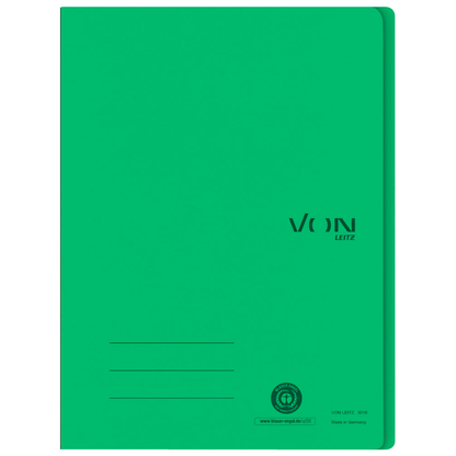 Artikelbild 5 für VON LEITZ Schnellhefter Karton grün DIN A4, 1 St., Artikelnummer 636039