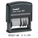 Artikelbild 1 für trodat Datumstempel mit Text printy dater 4817 selbstfärbend schwarz ohne Logo, 1 St., Artikelnummer 241364