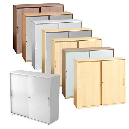 Artikelbild 9 für HAMMERBACHER Schiebetürenschrank, V1753S/5/5/RE lichtgrau 2 Fachböden 120,0 x 40,0 x 110,0 cm, Artikelnummer 978064