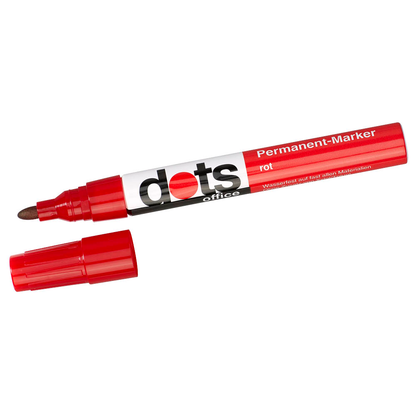 Artikelbild für dots Permanentmarker rot 1,5 - 3,0 mm, 1 St., Artikelnummer 835623