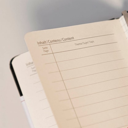 Artikelbild 7 für BRUNNEN Notizbuch KOMPAGNON ca. DIN A5 kariert, schwarz Hardcover 192, davon 16 zum Heraustrennen Seiten, 1 St., Artikelnummer 457606