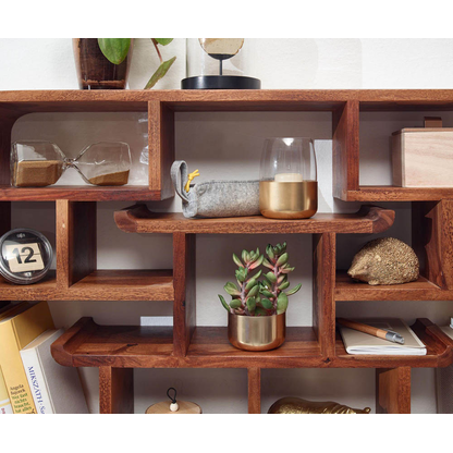 Artikelbild 5 für WOHNLING Wandregal sheesham 80,0 x 12,0 x 55,0 cm, 1 St., Artikelnummer 909331