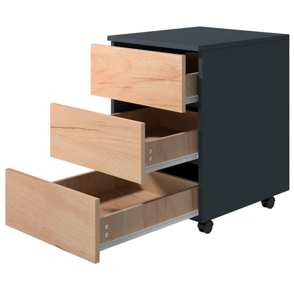 Artikelbild 9 für VCM my office Dalosa Rollcontainer anthrazit, eiche 3 Auszüge 39,0 x 45,0 x 55,0 cm, Artikelnummer 911187