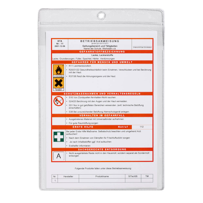 Artikelbild 3 für DURABLE Sichttaschen DIN A4 transparent genarbt 0,17 mm, 10 St., Artikelnummer 483669