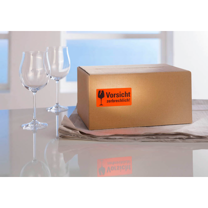 Artikelbild 2 für AVERY Zweckform Warnetiketten 7211 rot »Vorsicht zerbrechlich!« 100,0 x 50,0 mm, 1 Etiketten , Artikelnummer 432029