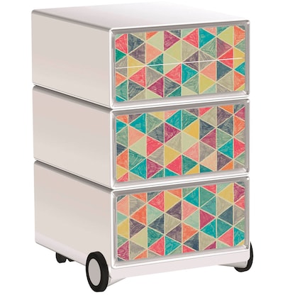 Artikelbild für PAPERFLOW easyBox Vintage Rollcontainer weiß, bunt 62359 4 Auszüge 39,0 x 43,6 x 64,2 cm, Artikelnummer 214579
