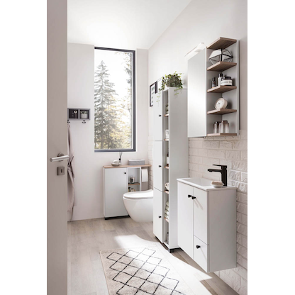 Artikelbild 5 für MÖBELPARTNER Hängeregal Lugo 157369 weiß 59,8 x 17,6 x 16,2 cm, Artikelnummer 323638