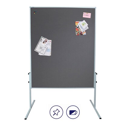 Artikelbild für FRANKEN Moderationswand X-tra!Line 120,0 x 150,0 cm grau, Artikelnummer 509949