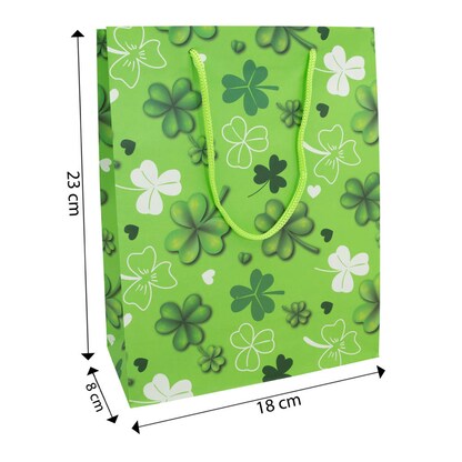 Artikelbild 2 für Idena Geschenktüte Glücksklee grün 18,0 x 23,0 cm, 1 St., Artikelnummer 677058