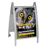 Artikelbild 1 für Kerkmann Kundenstopper Boston silber DIN A1 2 Fächer 72,0 x 70,0 x 115,0 cm, 1 St., Artikelnummer 327809