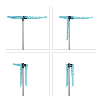 Artikelbild 4 für relaxdays Wäscheständer silber, schwarz, türkis, 1 St., Artikelnummer 644064