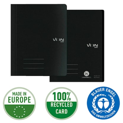 Artikelbild 7 für VON LEITZ Schnellhefter Karton schwarz DIN A4, 1 St., Artikelnummer 635999