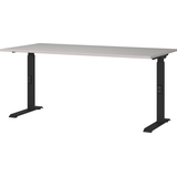 Artikelbild 1 für GERMANIA Bedano höhenverstellbarer Schreibtisch kaschmir rechteckig, C-Fuß-Gestell schwarz 160,0 x 80,0 cm, Artikelnummer 389249