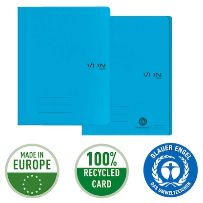 Artikelbild 7 für VON LEITZ Schnellhefter Karton blau DIN A4, 1 St., Artikelnummer 636007