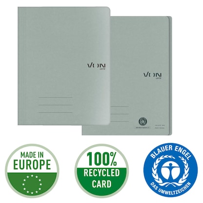 Artikelbild 7 für VON LEITZ Schnellhefter Karton grau DIN A4, 1 St., Artikelnummer 636017