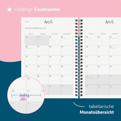 Artikelbild 13 für BRUNNEN Schülerkalender Ocean 2026/2027 mehrfarbig: blau, gold, 1 St., Artikelnummer 805057