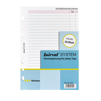 Artikelbild 3 für bind Ringbuch-Ergänzungsblätter Notizen A5, 50 Blatt, Artikelnummer 794347