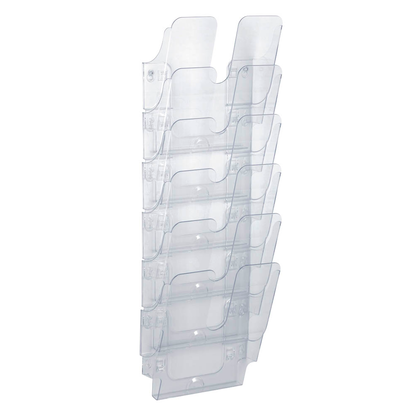 Artikelbild 3 für DURABLE Wandprospekthalter Flexiplus transparent DIN A4 hoch 6 Fächern 24,7 x 10,0 x 74,5 cm, 1 St., Artikelnummer 483610
