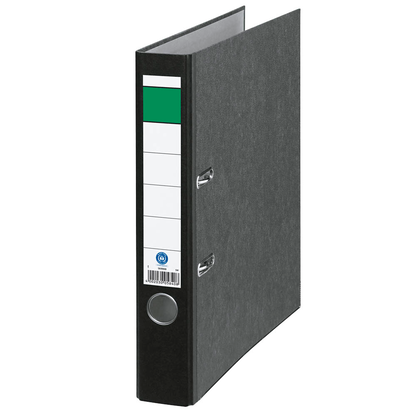 Artikelbild für Grüner Balken Ordner schwarz marmoriert Karton 5,0 cm DIN A4, 1 St., Artikelnummer 665257
