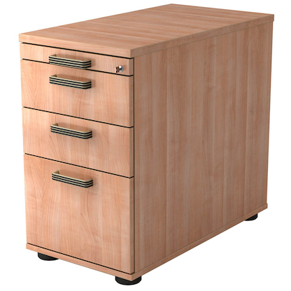 Artikelbild für HAMMERBACHER SC40 Standcontainer nussbaum 4 Auszüge Kunststoff-Relinggriff silber 42,8 x 80,0 x 72,0 - 76,0 cm, Artikelnummer 860344