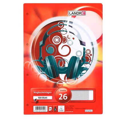 Artikelbild für LANDRÉ® Ringbucheinlagen A4 kariert, 100 Blätter, Artikelnummer 298699