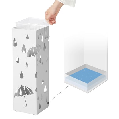 Artikelbild 4 für SONGMICS Schirmständer LUC49W weiß, Metall, Artikelnummer 439519