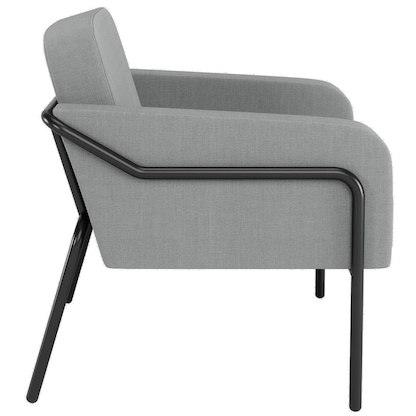 Artikelbild 2 für medso powered by PAPERFLOW Sessel MEDSO L Rund grau schwarz Stoff 75,0 x 74,3 x 73,6 cm, 1 St., Artikelnummer 522718