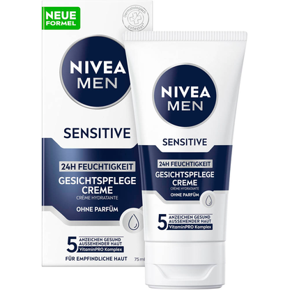 Artikelbild für NIVEA MEN SENSITIVE 24H FEUCHTIGKEIT GESICHTSPFLEGE Gesichtscreme 75,0 ml, Artikelnummer 579629