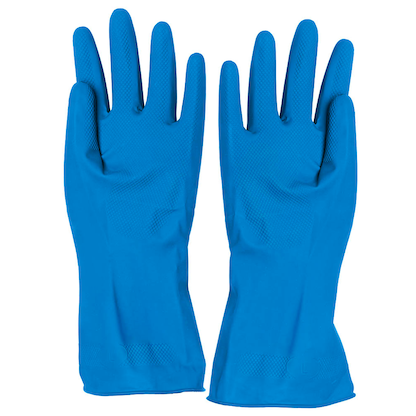 Artikelbild für franz mensch unisex Gummihandschuhe Bettina blau Größe 8, 1 Paar, Artikelnummer 200485