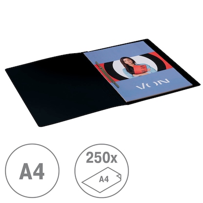 Artikelbild 6 für VON LEITZ Schnellhefter Karton schwarz DIN A4, 1 St., Artikelnummer 635999