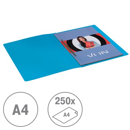 Artikelbild 6 für VON LEITZ Schnellhefter Karton blau DIN A4, 1 St., Artikelnummer 636007