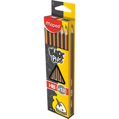 Artikelbild für maped BLACK'PEPS Bleistifte HB schwarz/orange, 12 St., Artikelnummer 846814