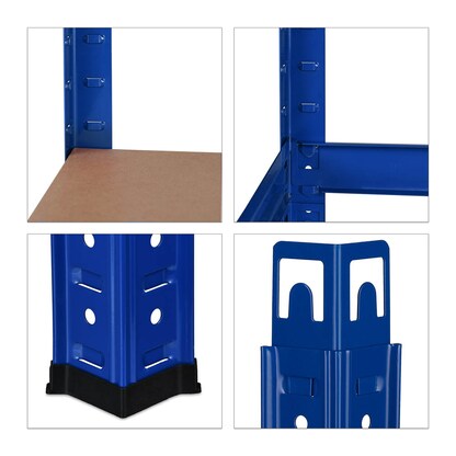 Artikelbild 3 für relaxdays Schwerlastregal 10026748_0 blau 90,0 x 45,0 x 180,0 cm, Artikelnummer 451734