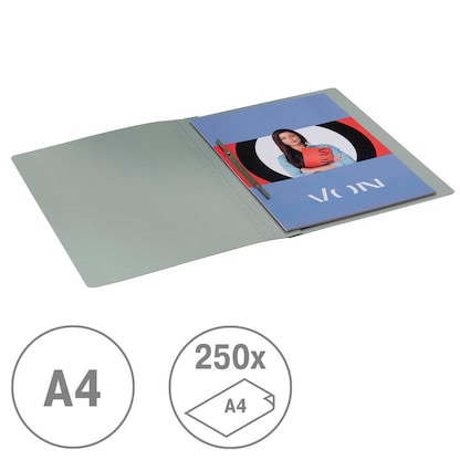 Artikelbild 6 für VON LEITZ Schnellhefter Karton grau DIN A4, 1 St., Artikelnummer 636017