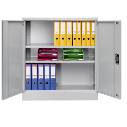 Artikelbild 6 für Gürkan Stahlschrank 109941 lichtgrau 2 Fachböden 92,0 x 42,0 x 100,0 cm, zerlegt, 1 St., Artikelnummer 220691