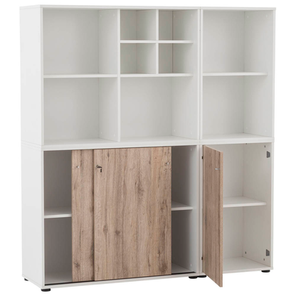 Artikelbild für MÖBELPARTNER Regalschrank 400, 701775 weiß, wildeiche 151,1 cm 41,0 cm, 1 St., Artikelnummer 773992