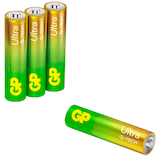 Artikelbild 1 für GP Batterien ULTRA Alkali-Mangan Micro AAA 1,5 V, 4 St., Artikelnummer 219929