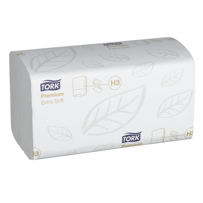 Artikelbild für TORK Papierhandtücher 100278 H3 Premium Extra Soft Zick-Zack-Falzung 2-lagig 3.000 Tücher, Artikelnummer 117911